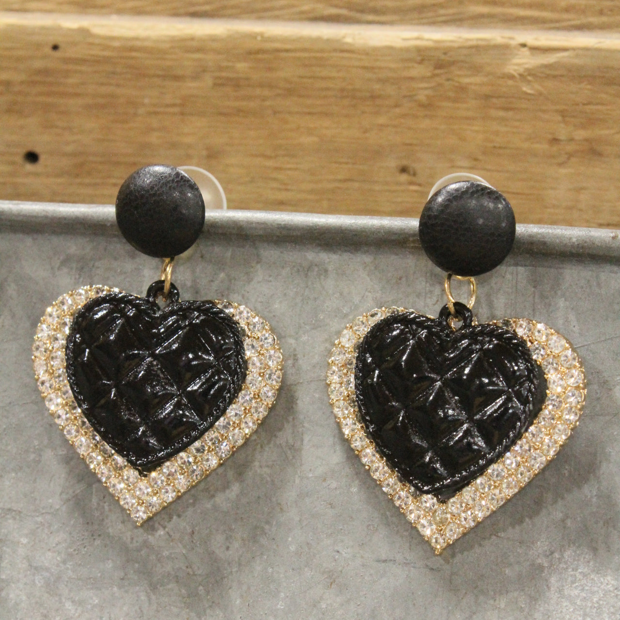 Richness & Elegance All Wrapped Up In One Heart Dangle Earrings