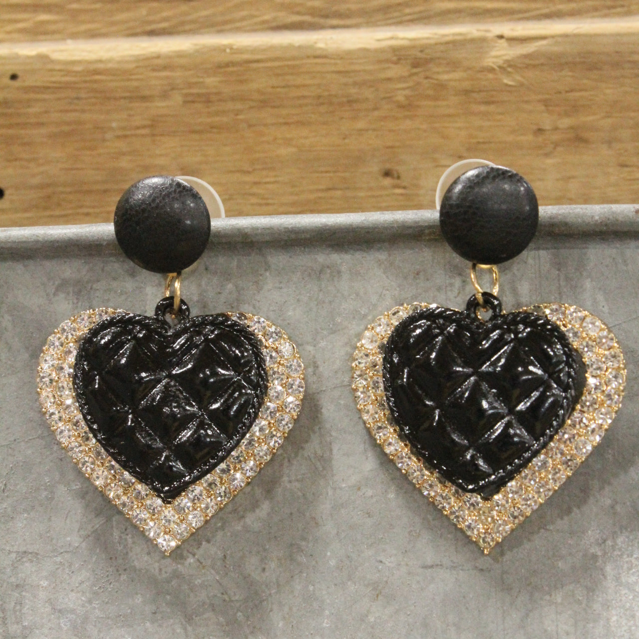 Richness & Elegance All Wrapped Up In One Heart Dangle Earrings