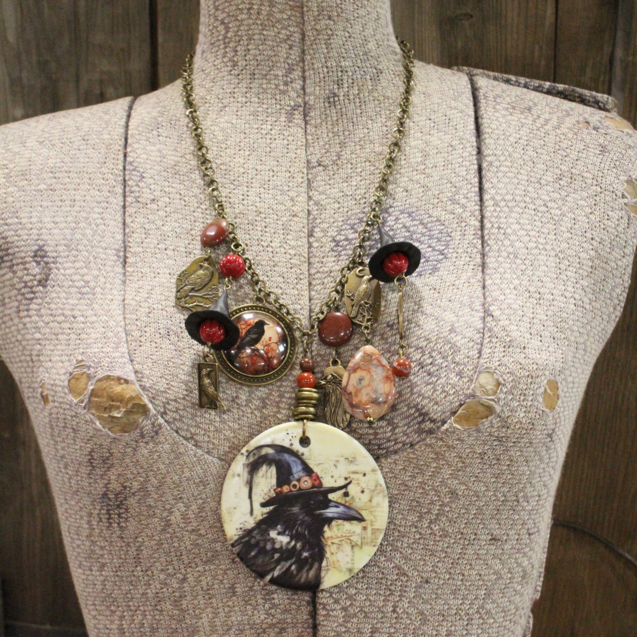 Hat's Off Old Crow Charm'd Necklace