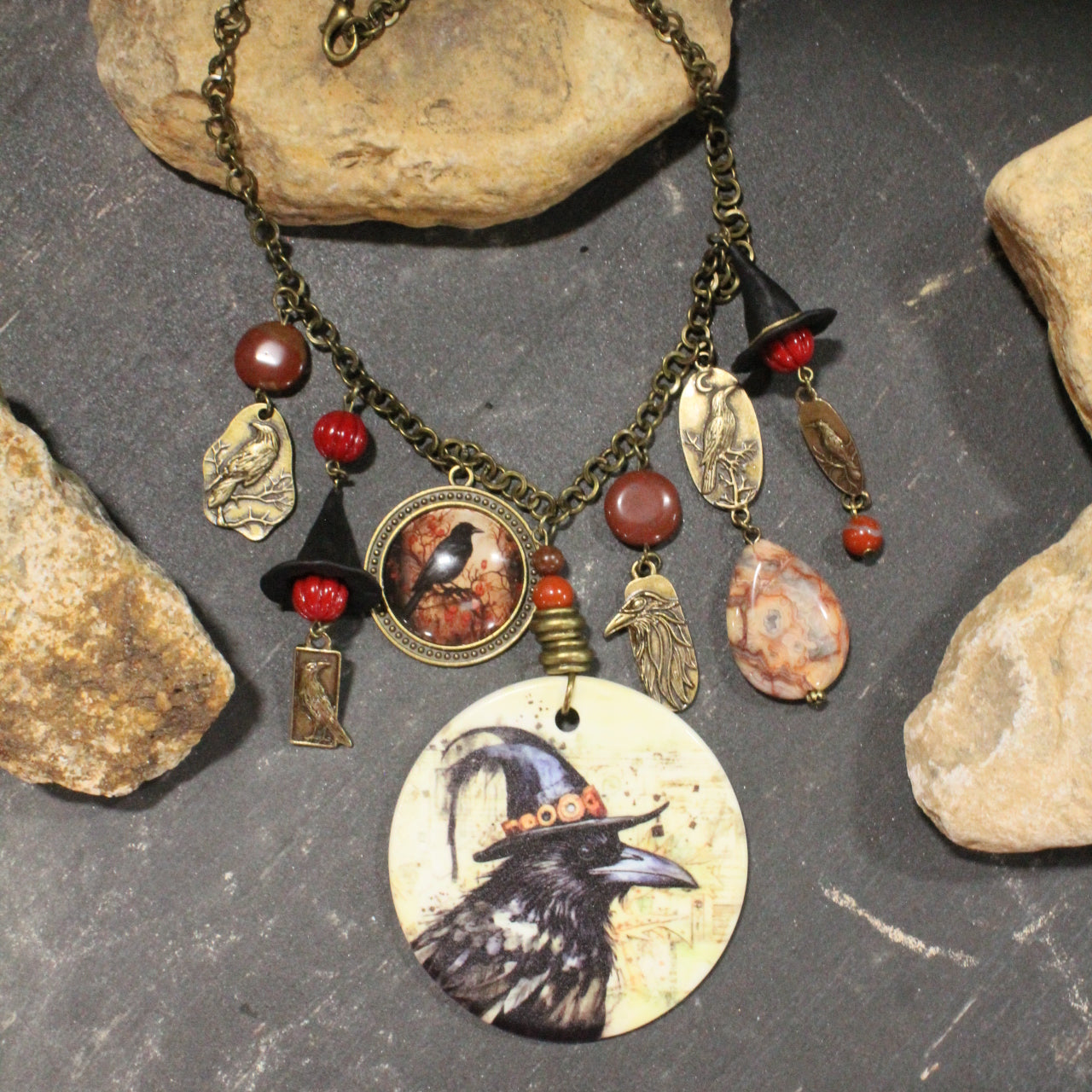 Hat's Off Old Crow Charm'd Necklace