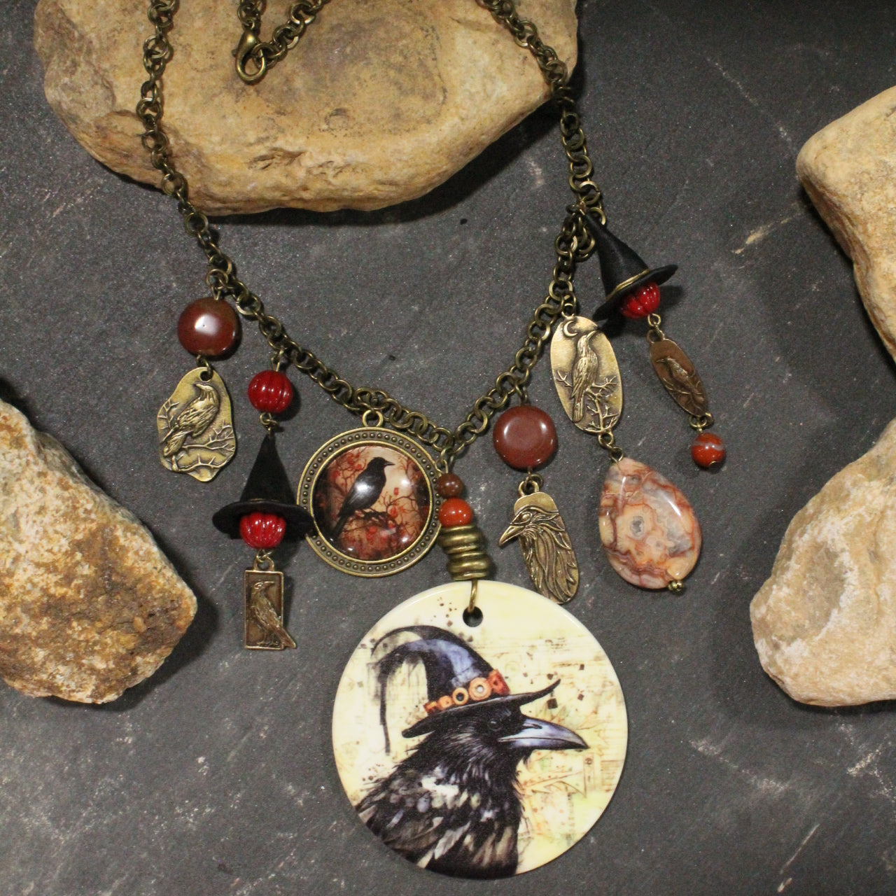 Hat's Off Old Crow Charm'd Necklace