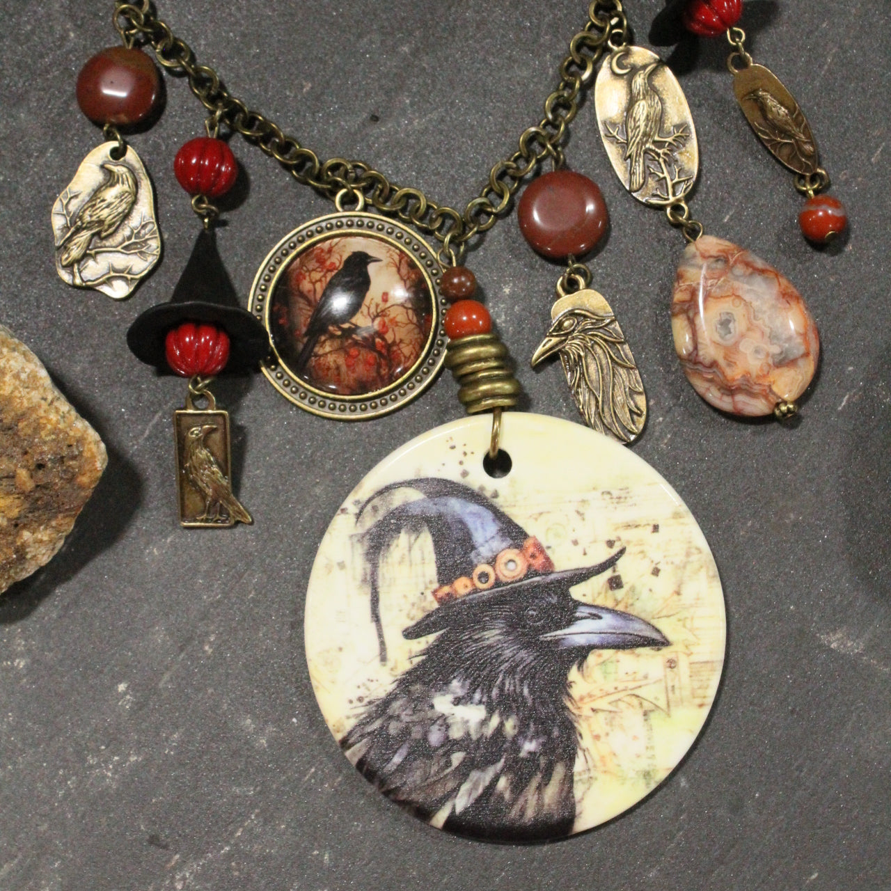 Hat's Off Old Crow Charm'd Necklace
