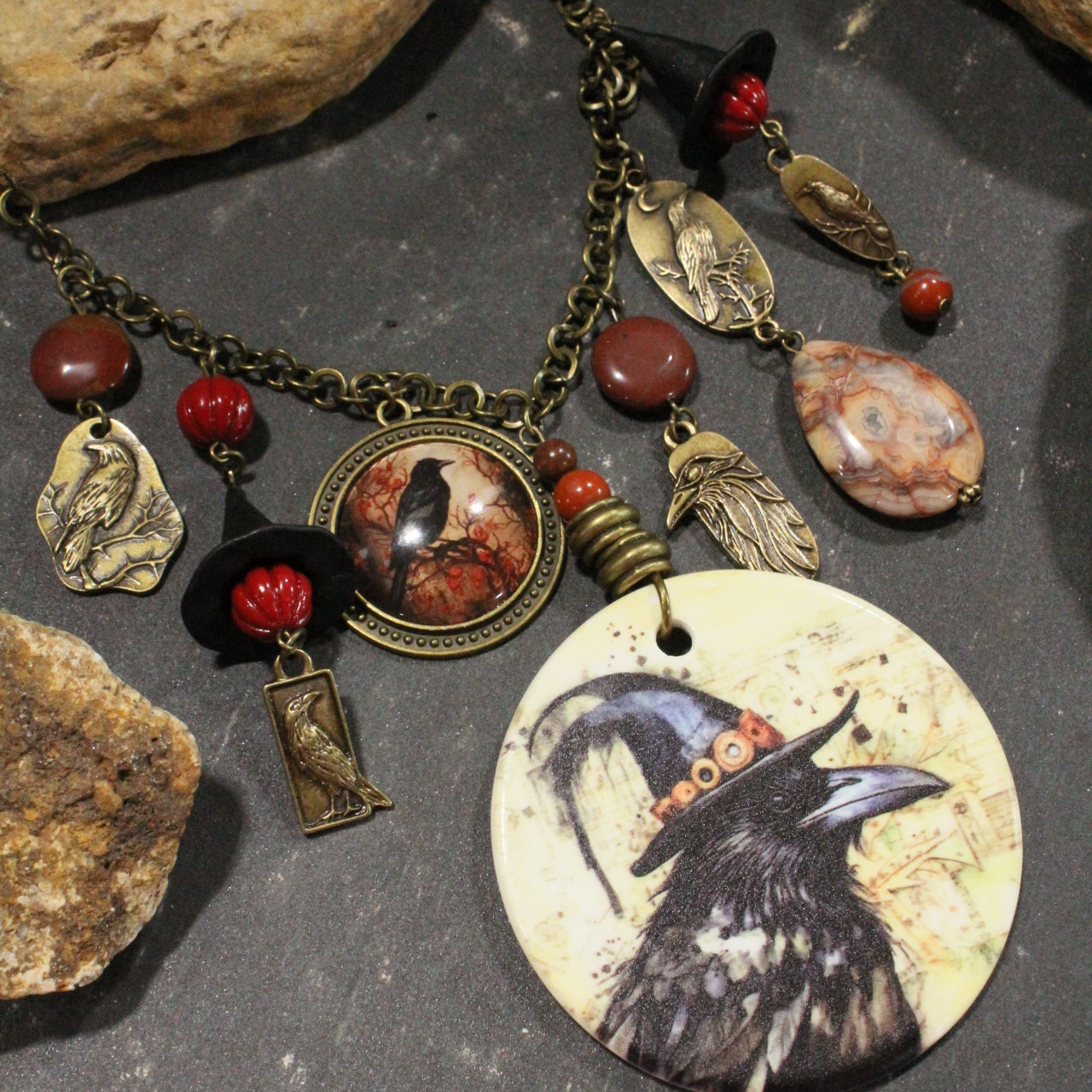 Hat's Off Old Crow Charm'd Necklace