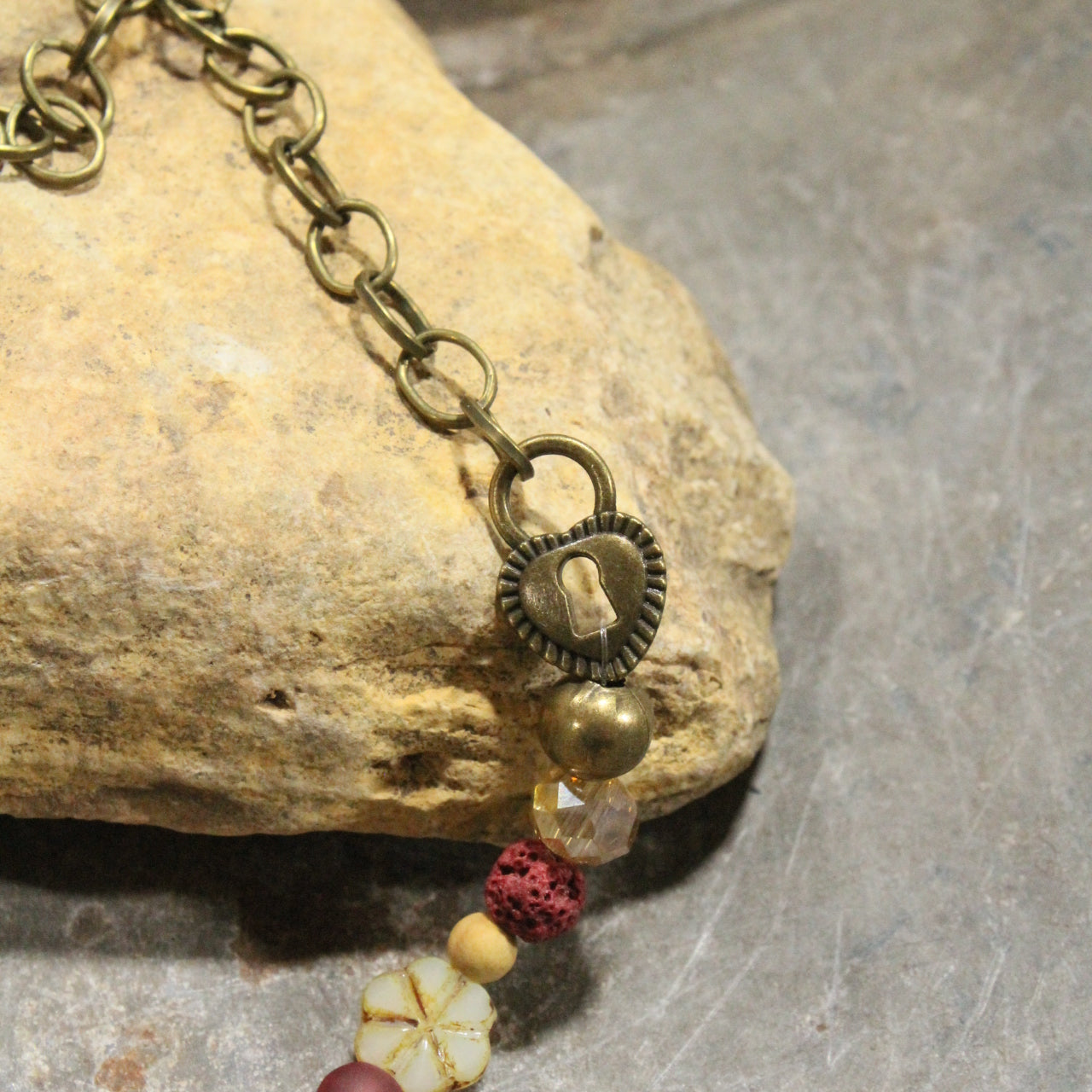 Heart Throb Czech Stone Necklace