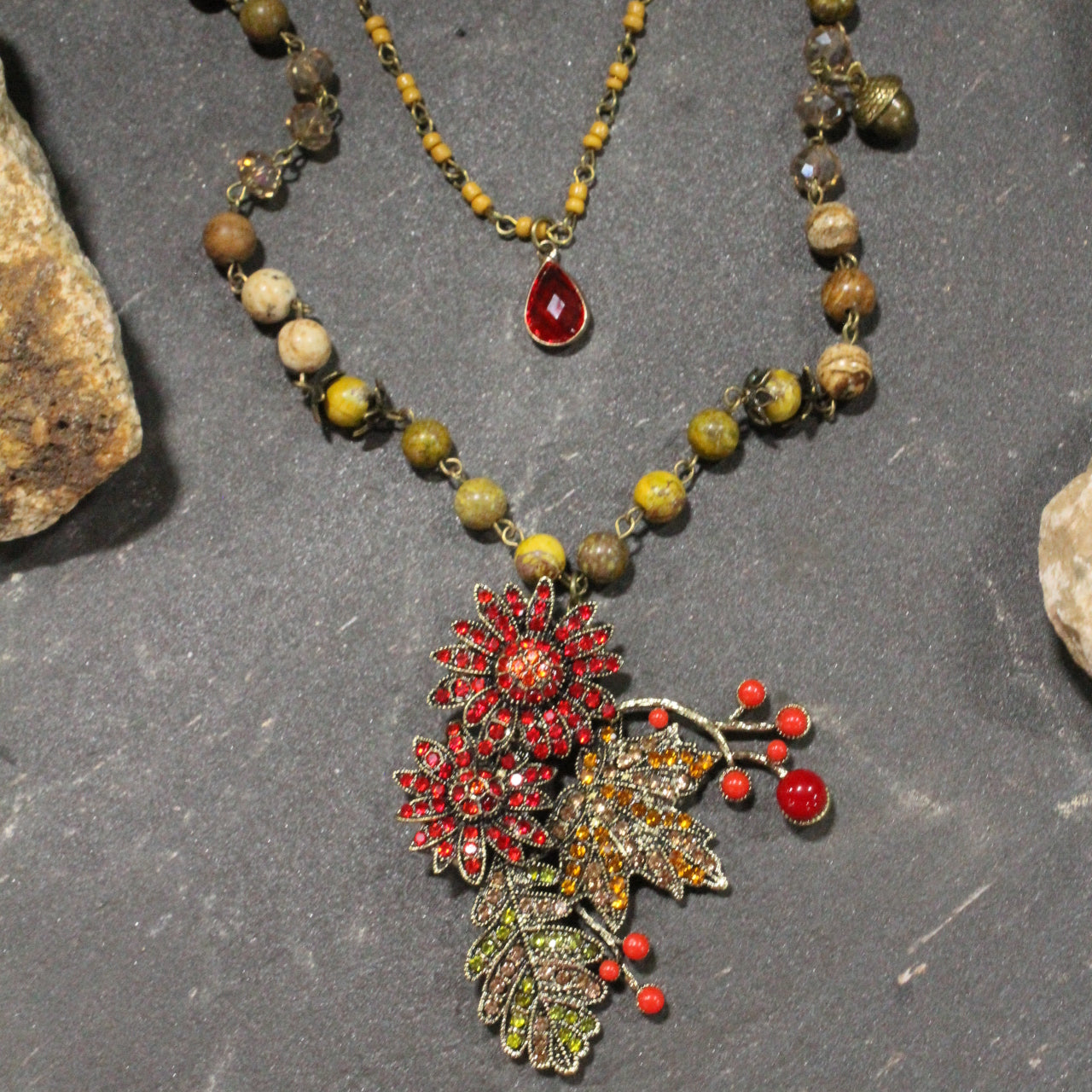 Warm Colors Of Fall Charm'd Necklace