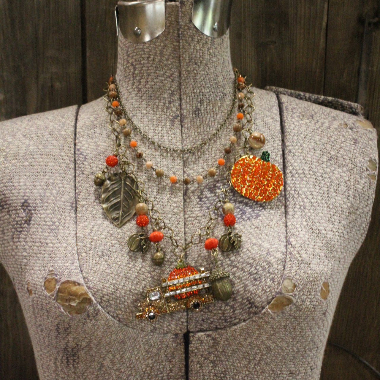 Picking Pumpkins Charm'd Necklace