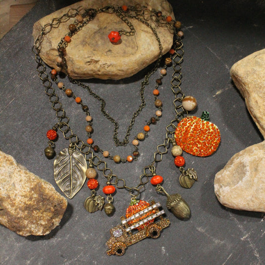 Picking Pumpkins Charm'd Necklace