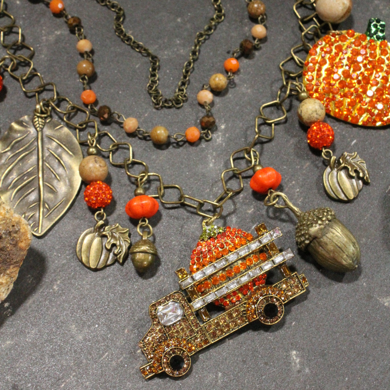 Picking Pumpkins Charm'd Necklace