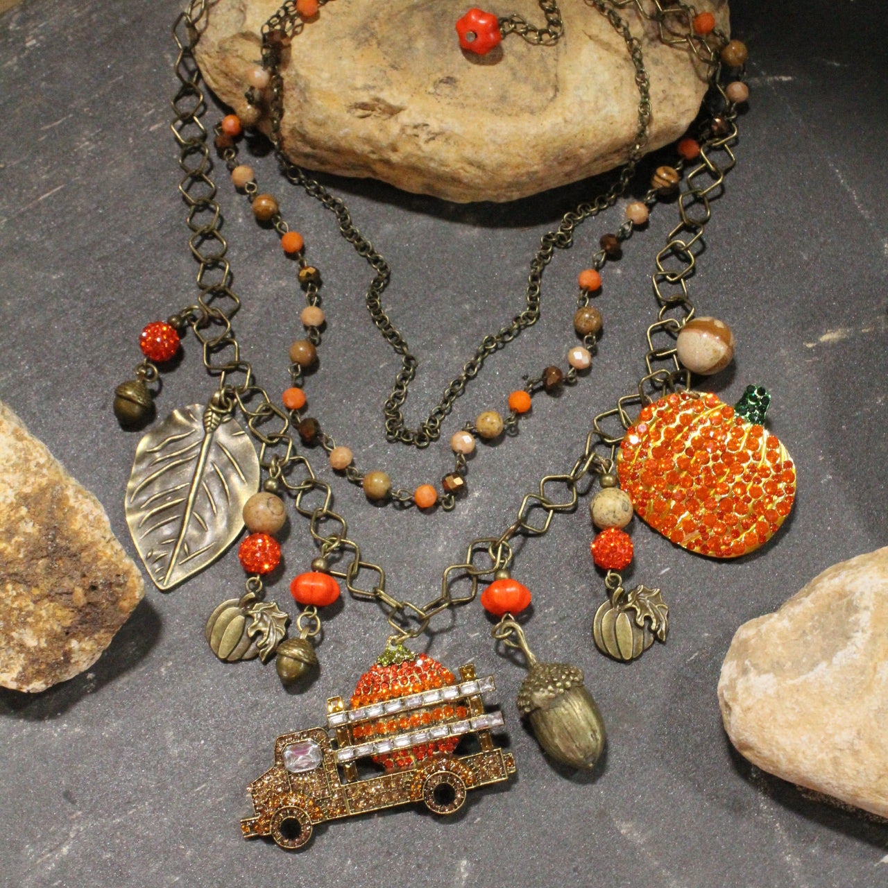 Picking Pumpkins Charm'd Necklace