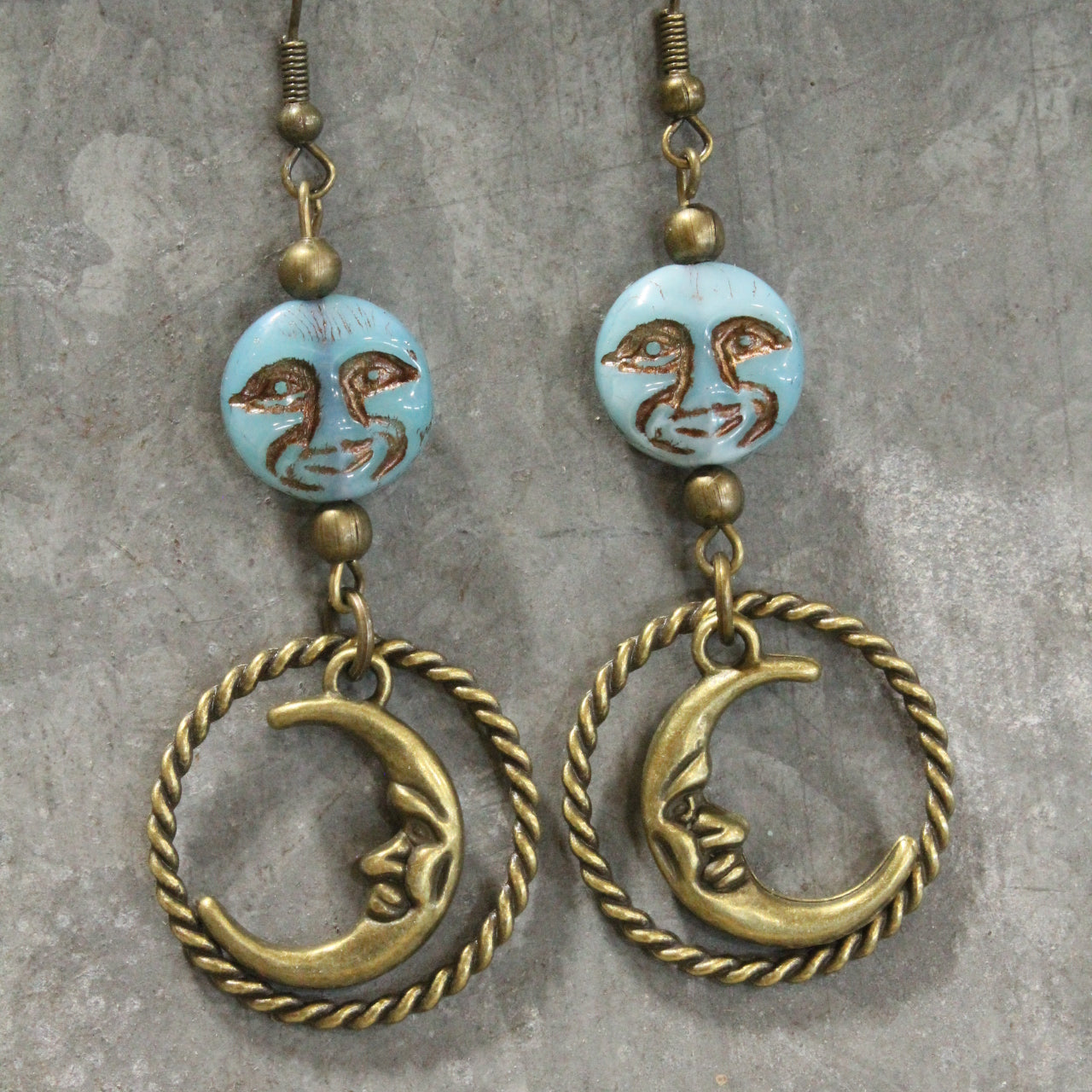 Over The Moon In Love With You Dangle Drop Earrings