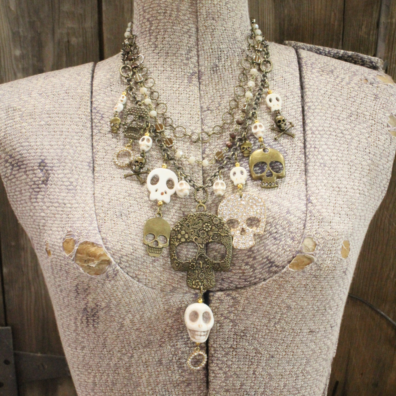Down Under Skull Charm'd Necklace