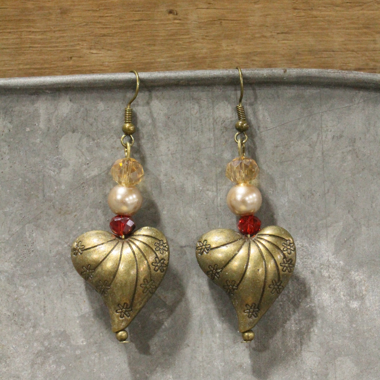 All Dolled Up Heart Dangle Earrings