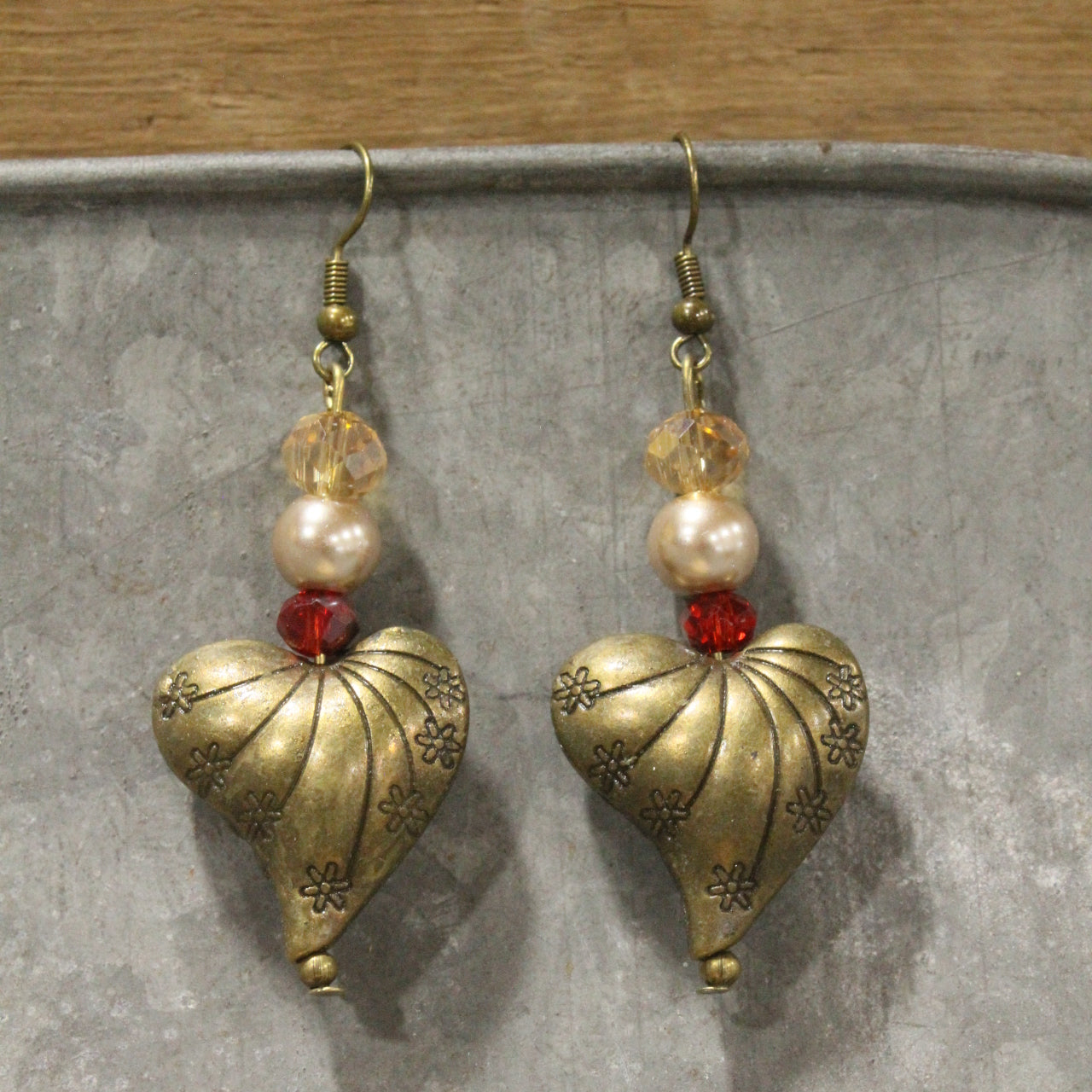 All Dolled Up Heart Dangle Earrings