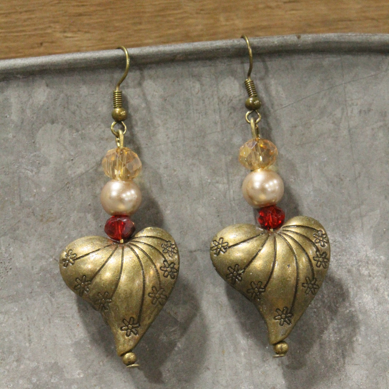 All Dolled Up Heart Dangle Earrings