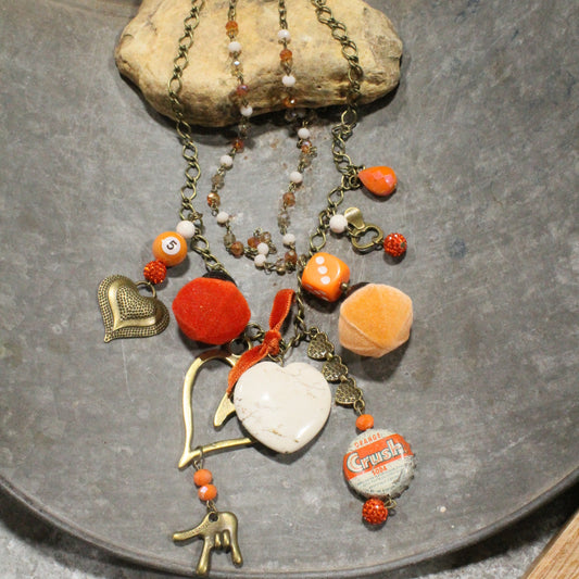 Orange Crushin' On You Layered Necklace