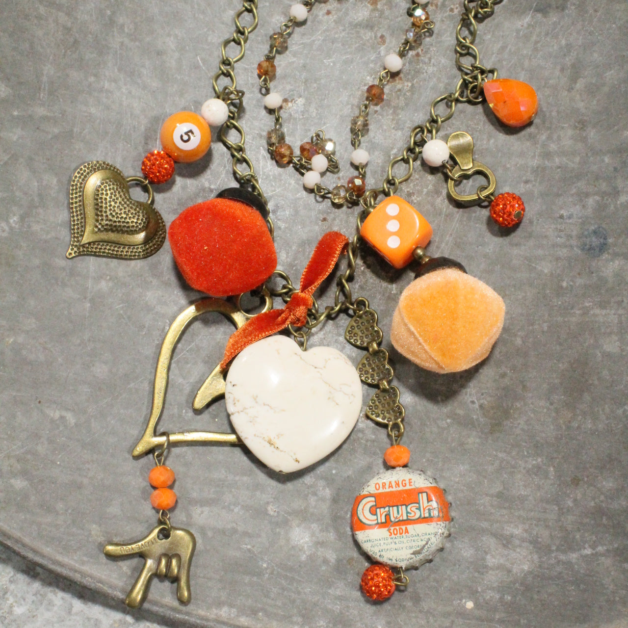 Orange Crushin' On You Layered Necklace