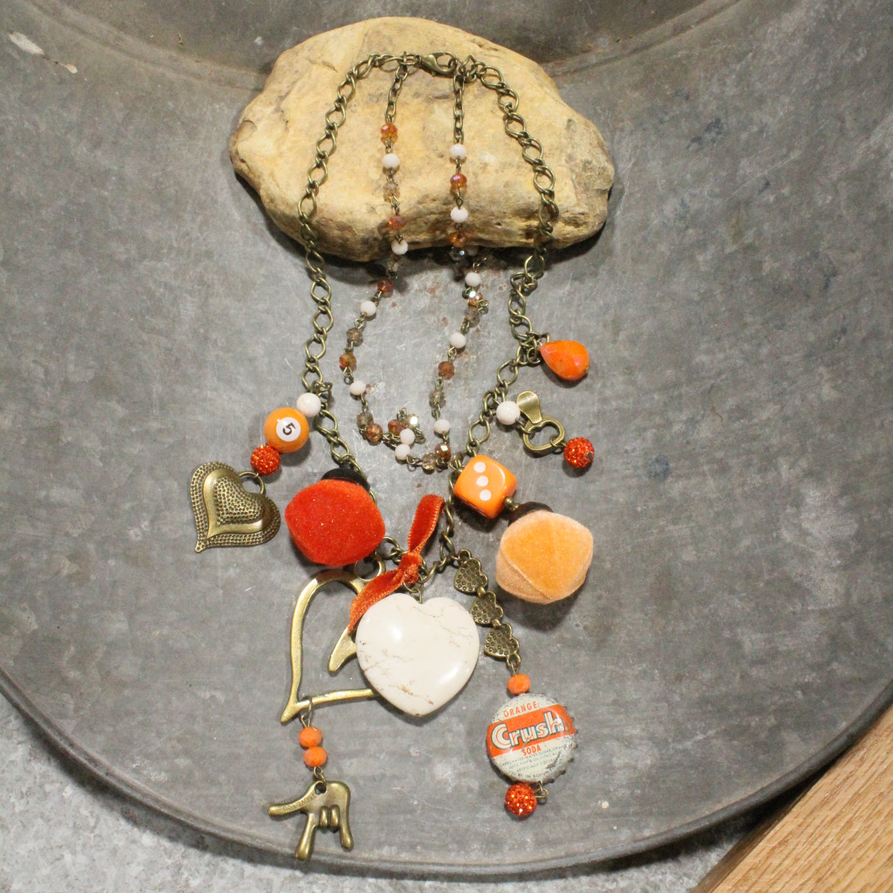 Orange Crushin' On You Layered Necklace