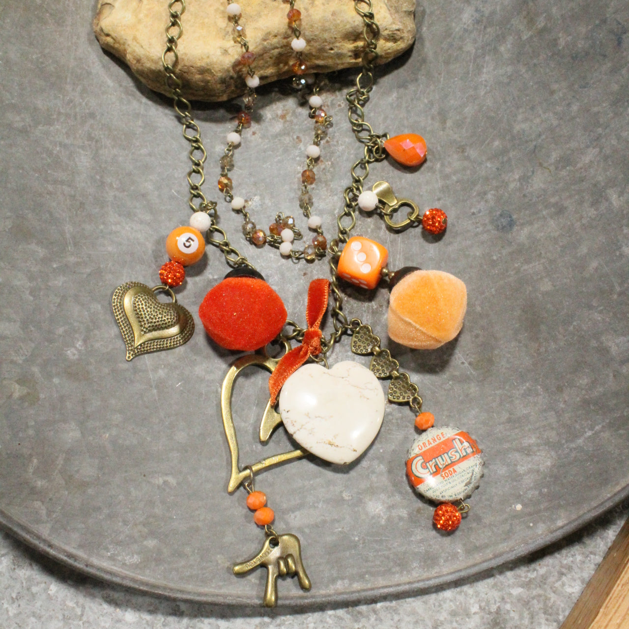Orange Crushin' On You Layered Necklace