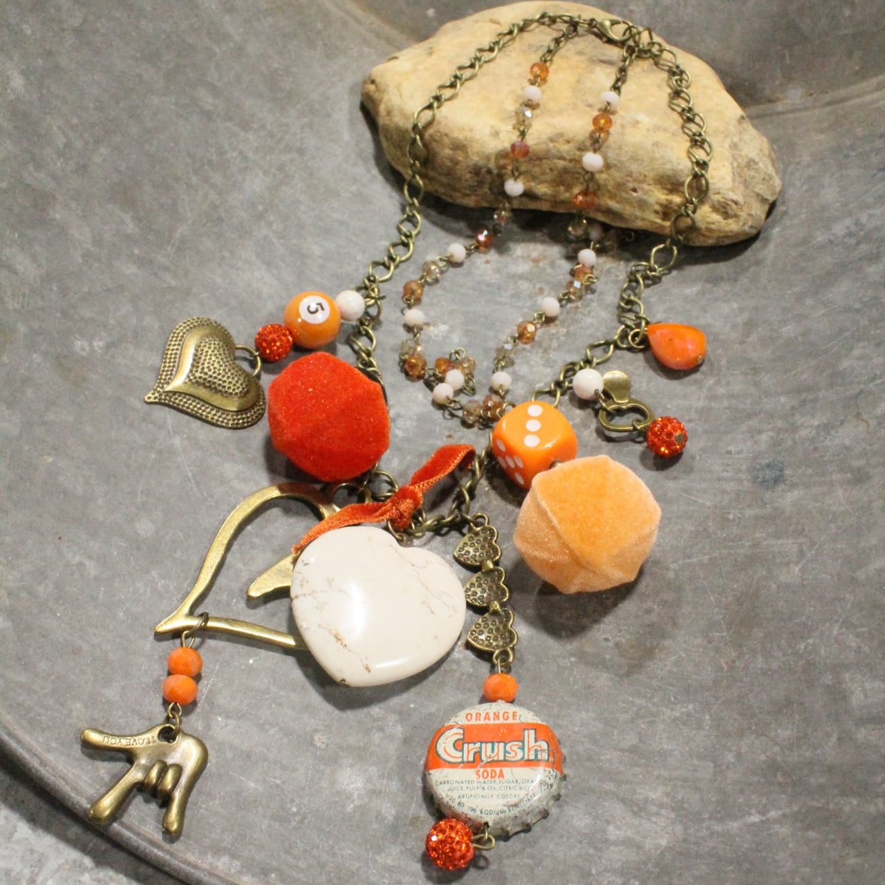 Orange Crushin' On You Layered Necklace