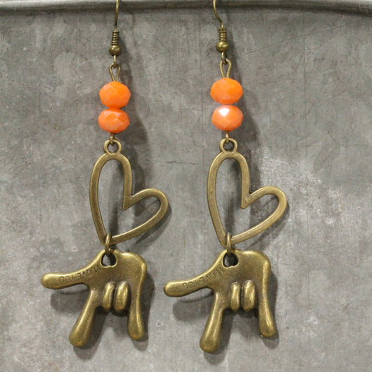 Orange Crushin' On You Dangle Earrings