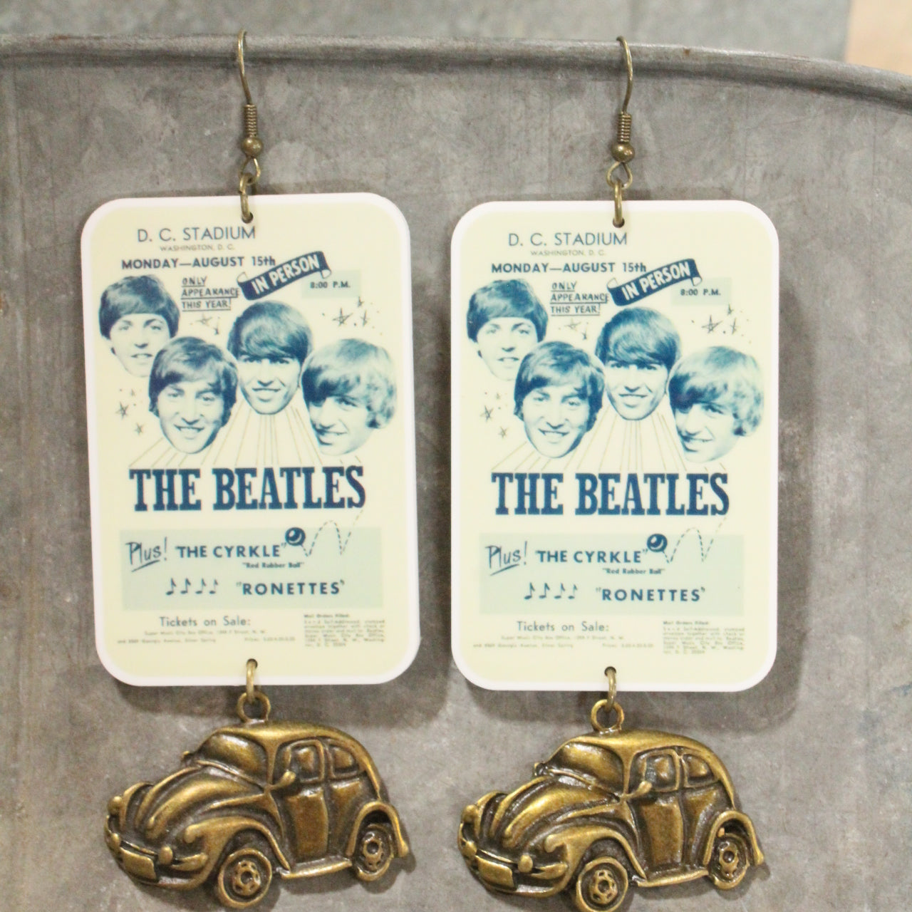 Beatle Mania Chart Topper Dangle Earrings