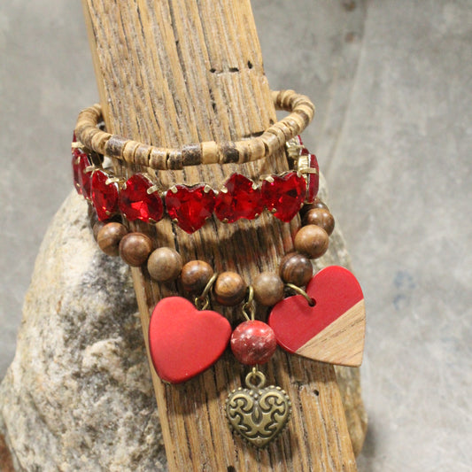 Head Over Heels For You Charm'd Bracelet Set