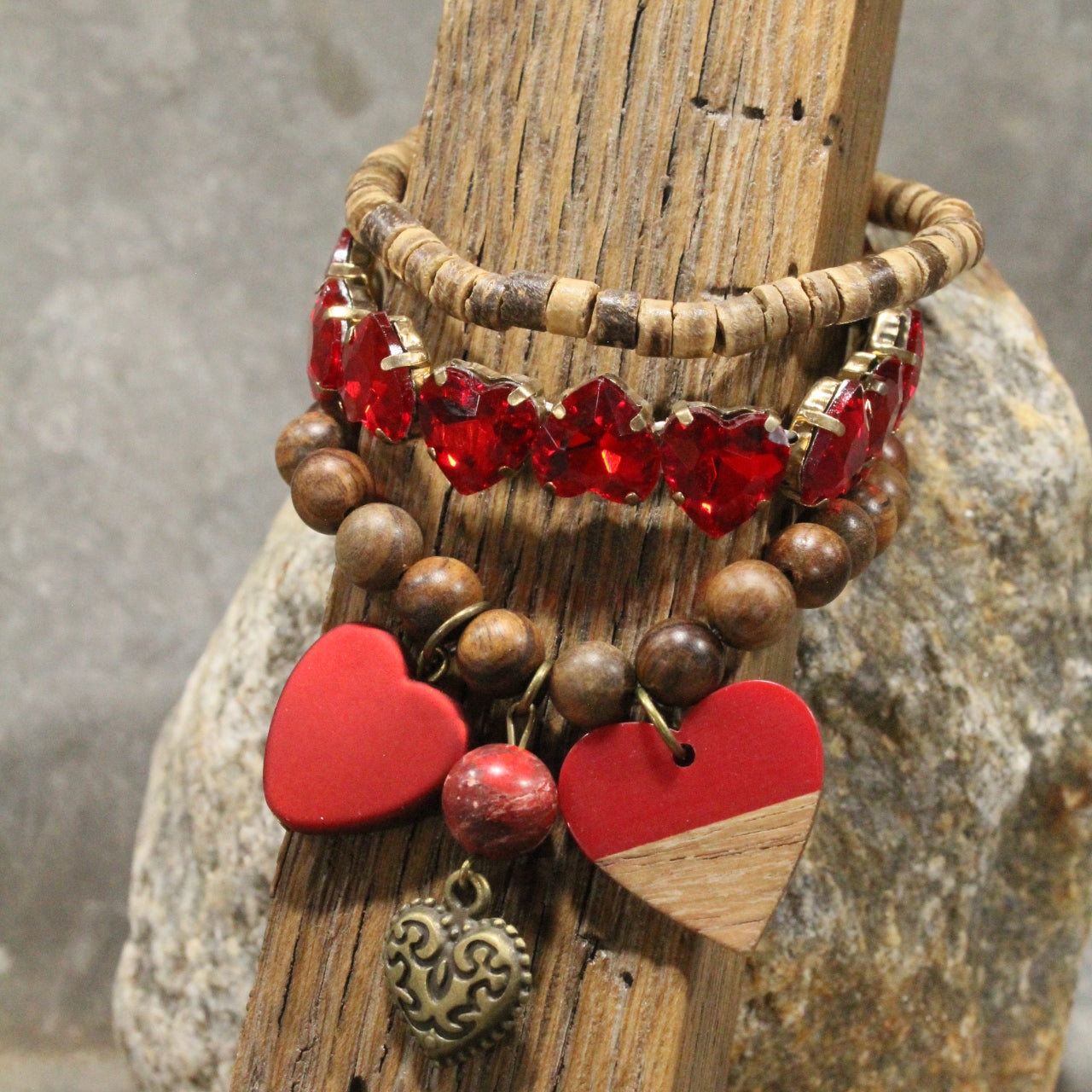 Head Over Heels For You Charm'd Bracelet Set