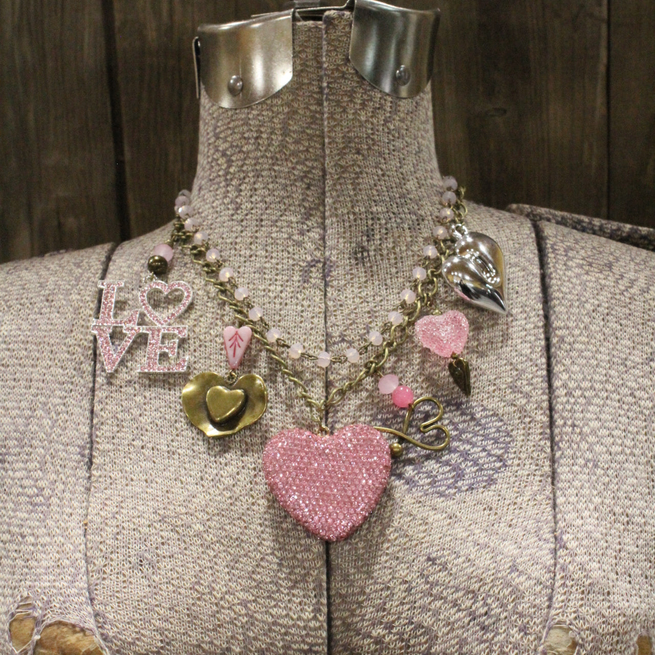 Cupids Corner Pink Layered Necklace