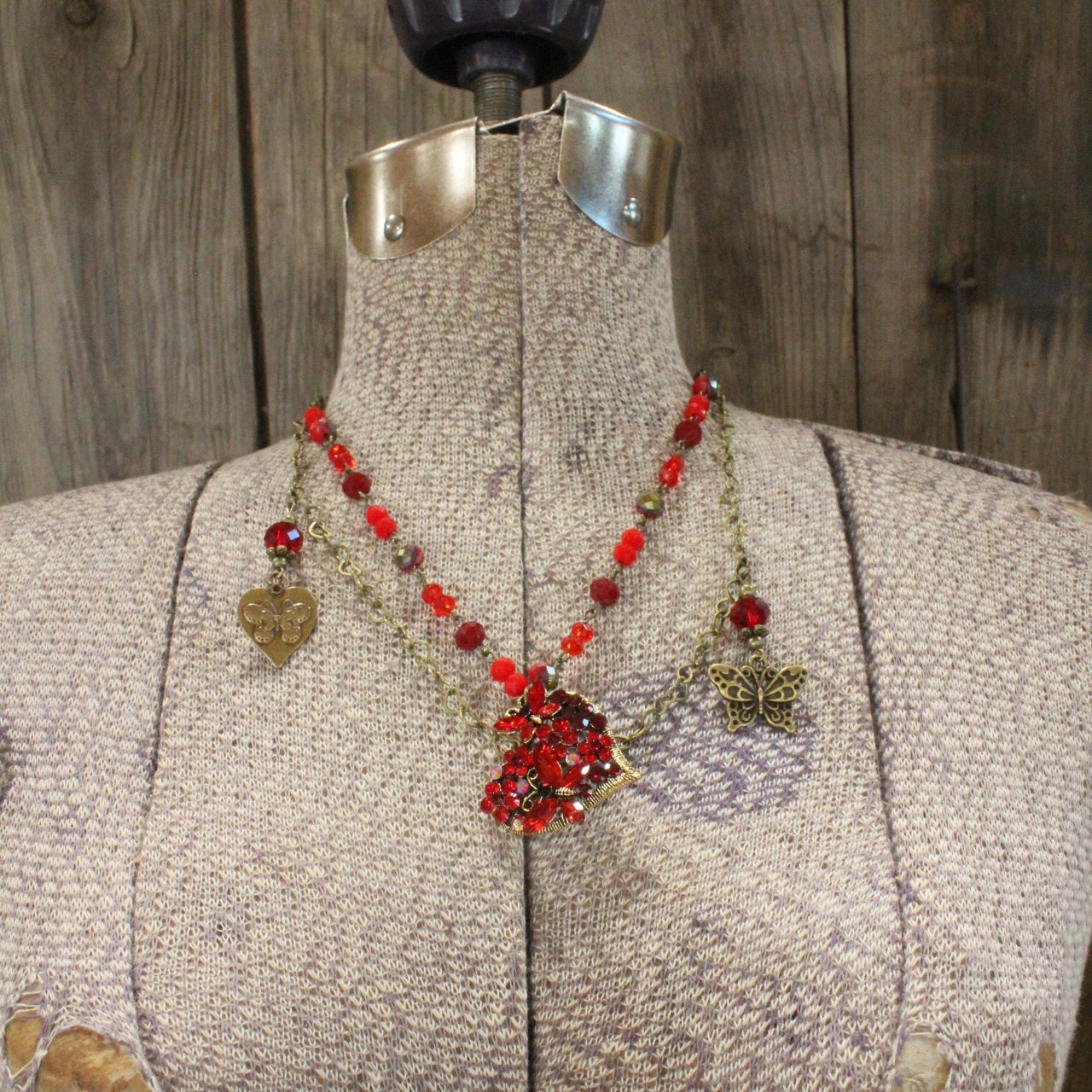 My Heart Flutters For You Layered Necklace
