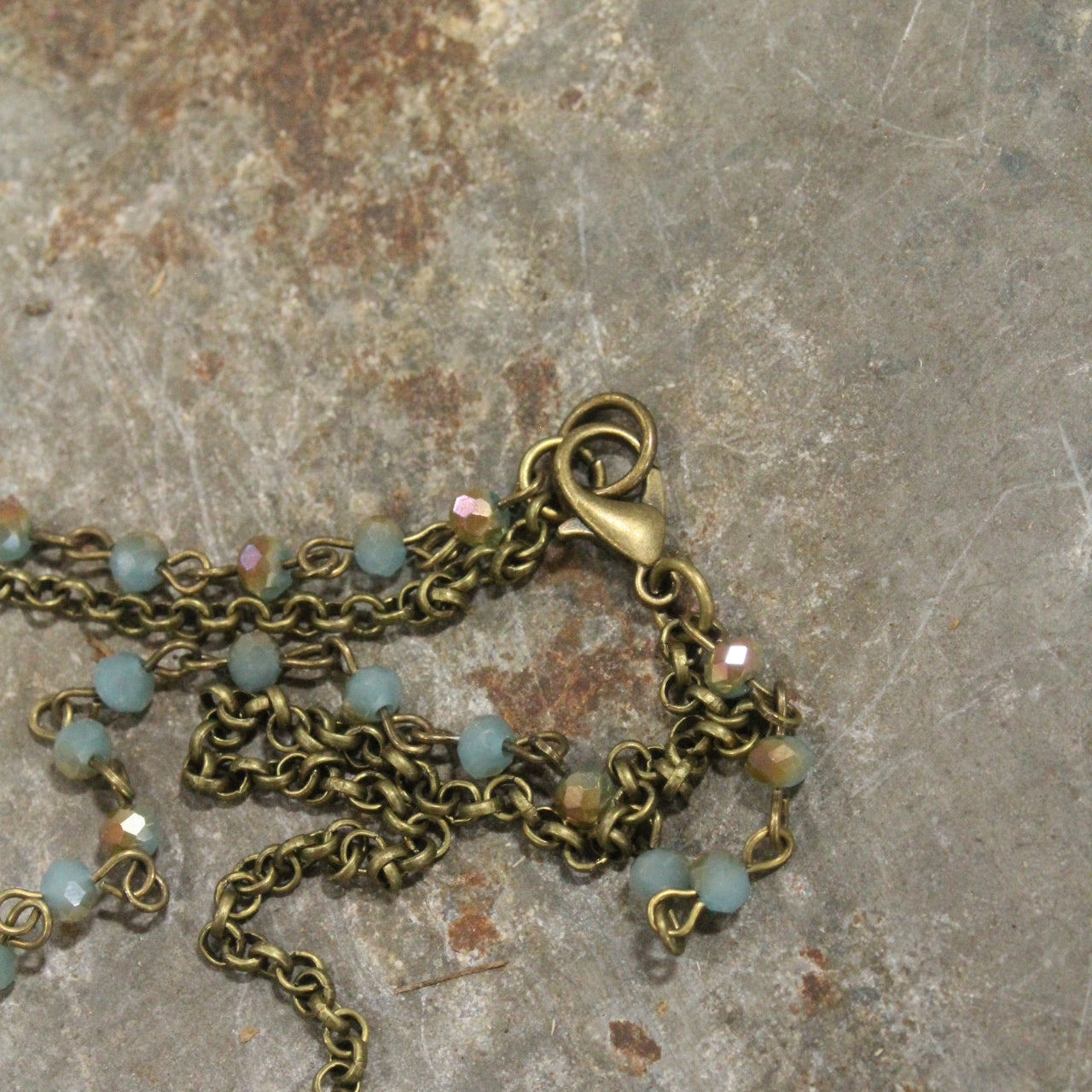 Turquoise & Pumpkin Jack Mixed Metal Layered Necklace