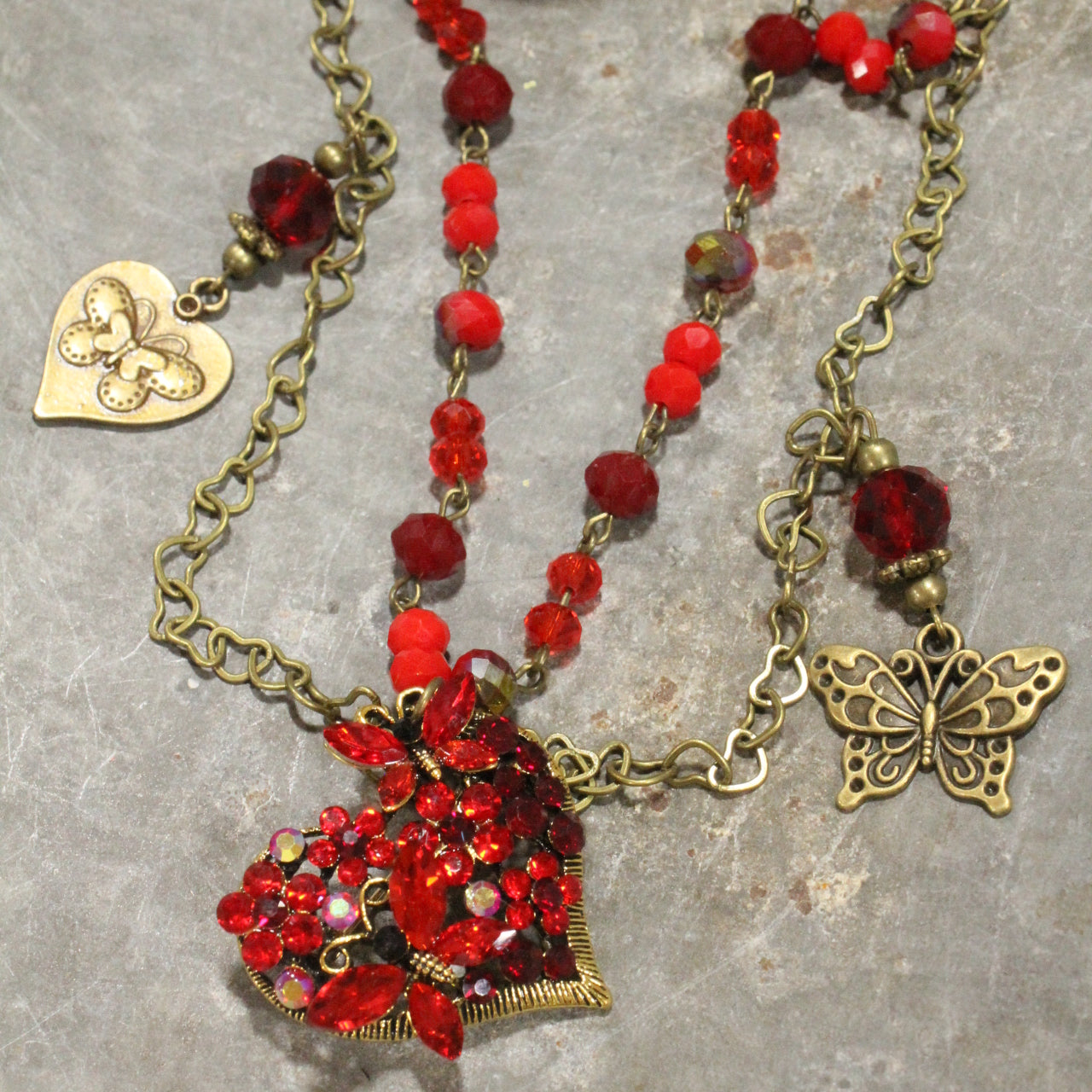 My Heart Flutters For You Layered Necklace