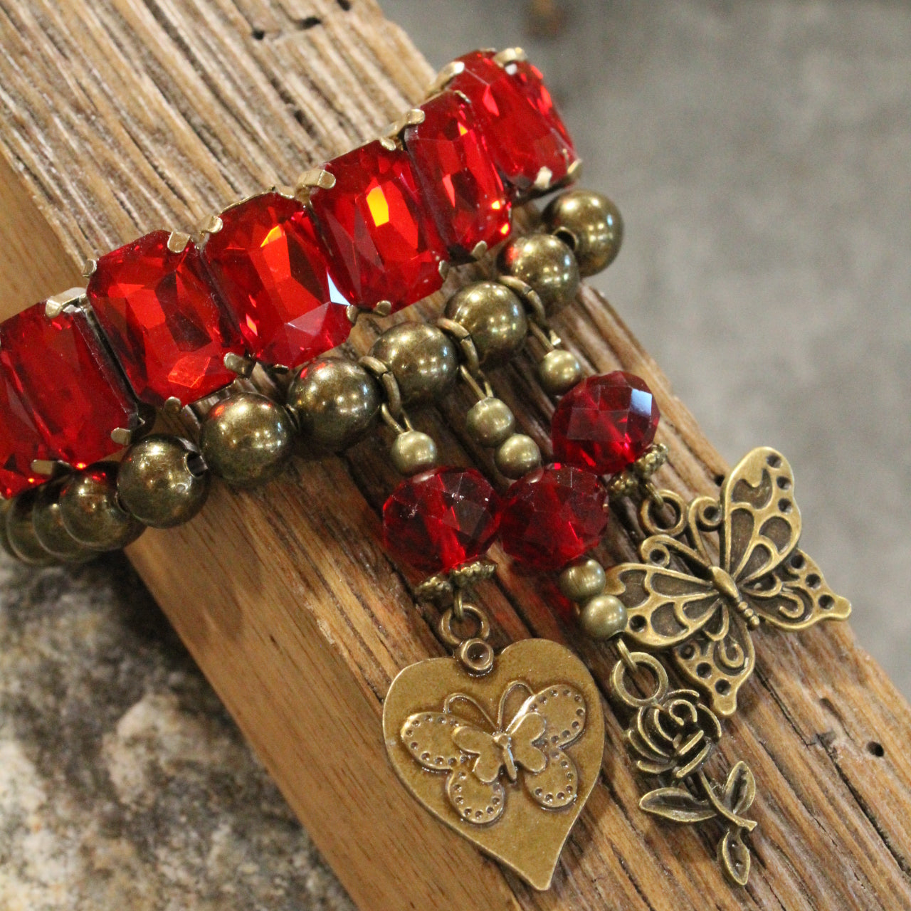 My Heart Flutters For You Bracelet Set