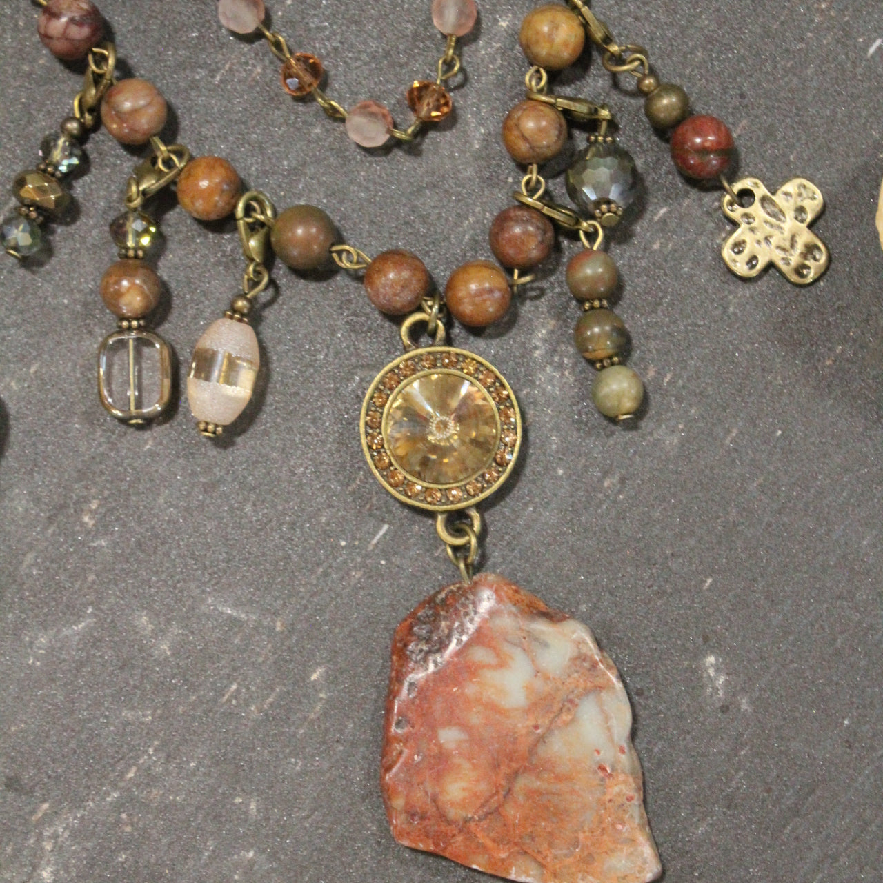 A Stones Throw Rusty Layered Necklace
