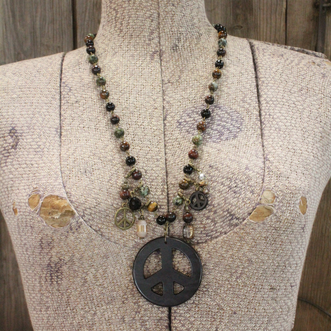 Classy Peace Layered Necklace