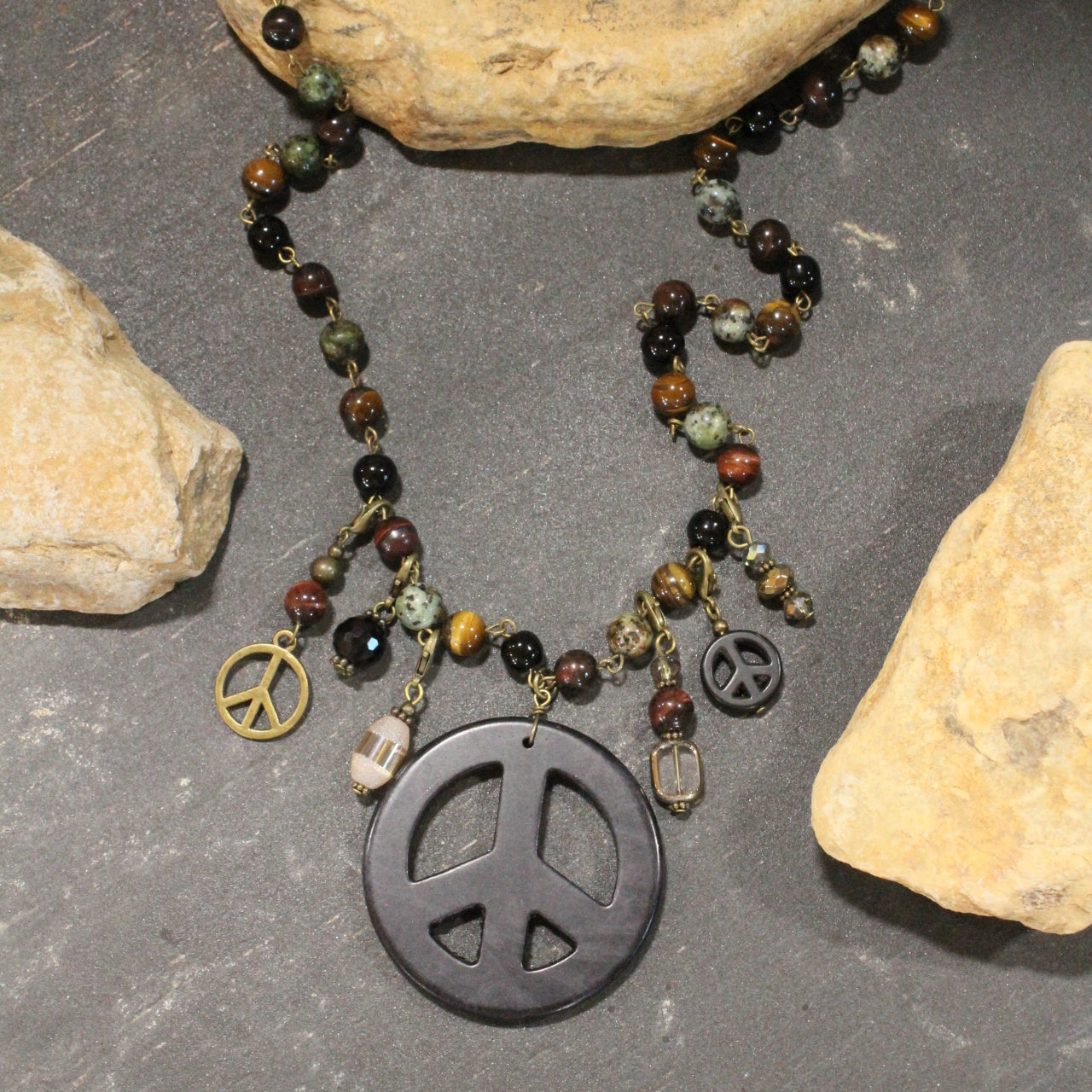 Classy Peace Layered Necklace