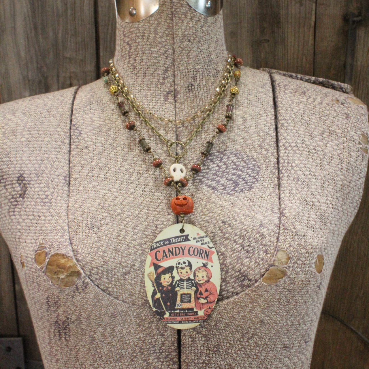 Candy Corn Anyone?  Layered Necklace