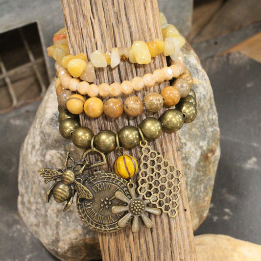 Stung By A Bee Bracelet Set