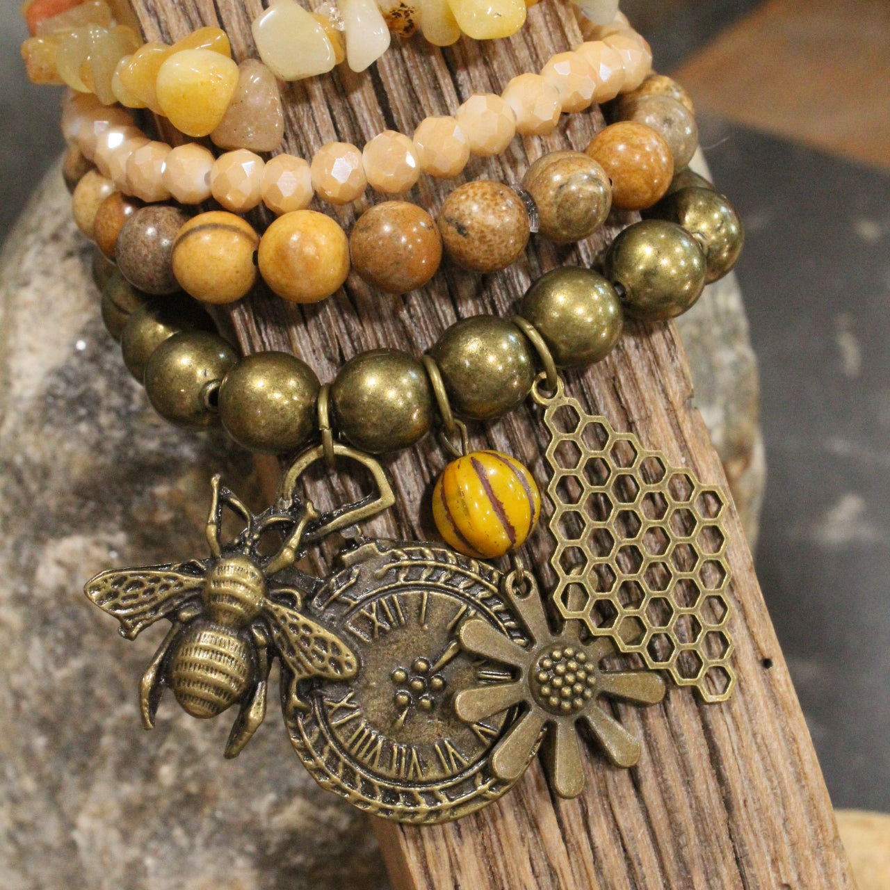 Stung By A Bee Bracelet Set