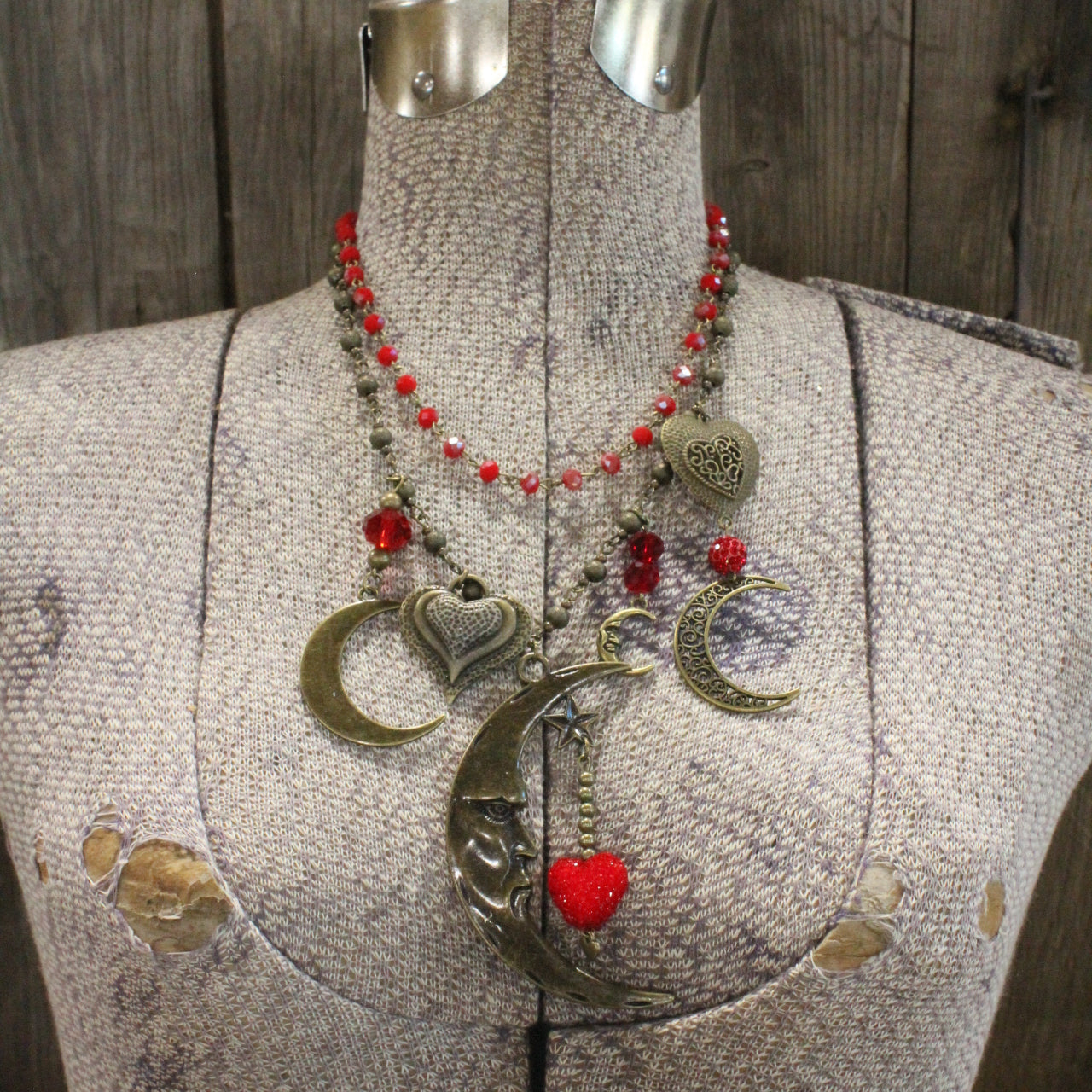 Over The Moon Crazy For You Charm'd Necklace