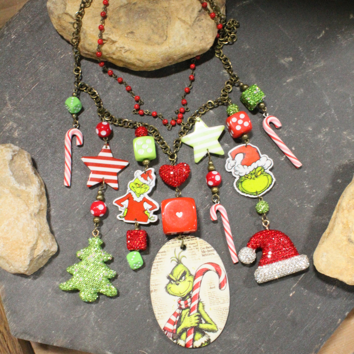 You Got Me At GRINCH Charm'd Necklace