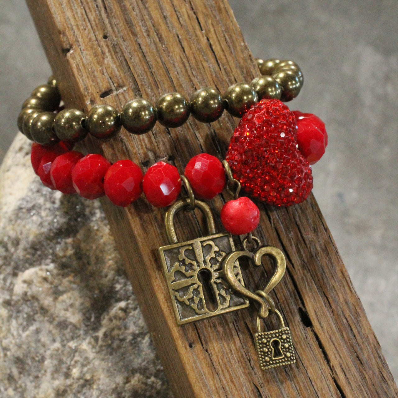 Just A Heart Beat Away Bracelet Set