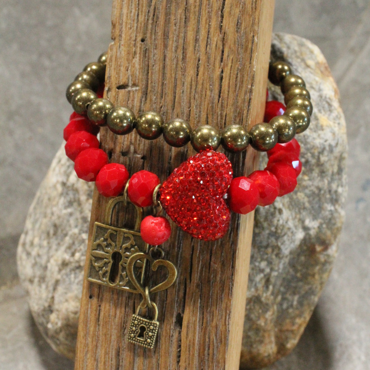 Just A Heart Beat Away Bracelet Set