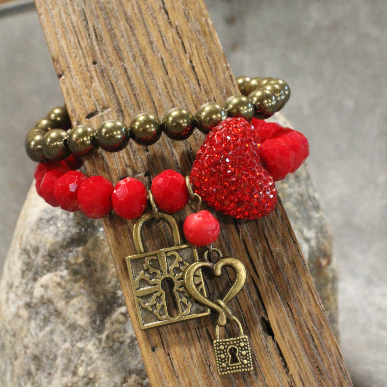 Just A Heart Beat Away Bracelet Set