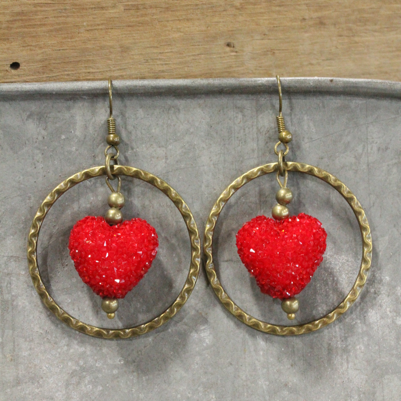 Just A Heart Beat Away Dangle Earrings