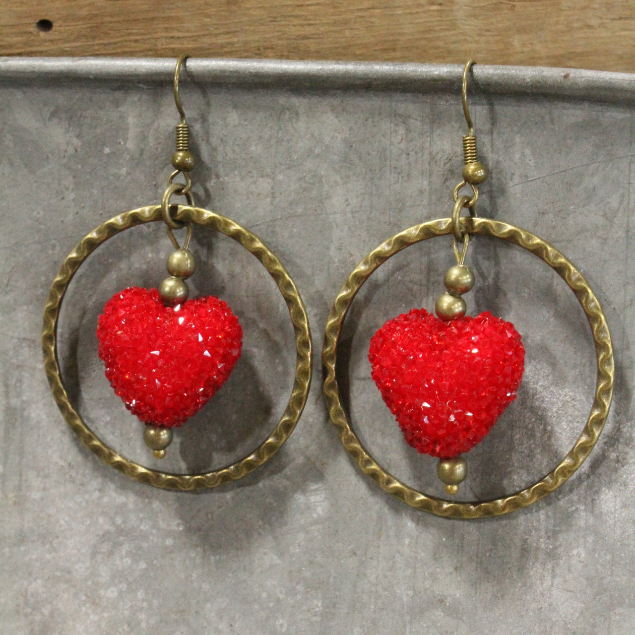 Just A Heart Beat Away Dangle Earrings