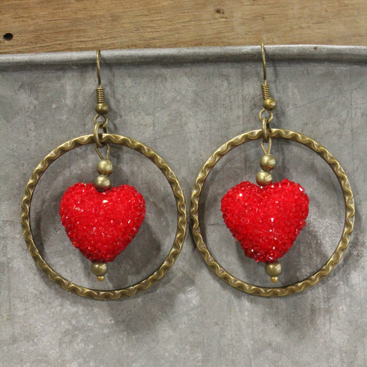 Just A Heart Beat Away Dangle Earrings