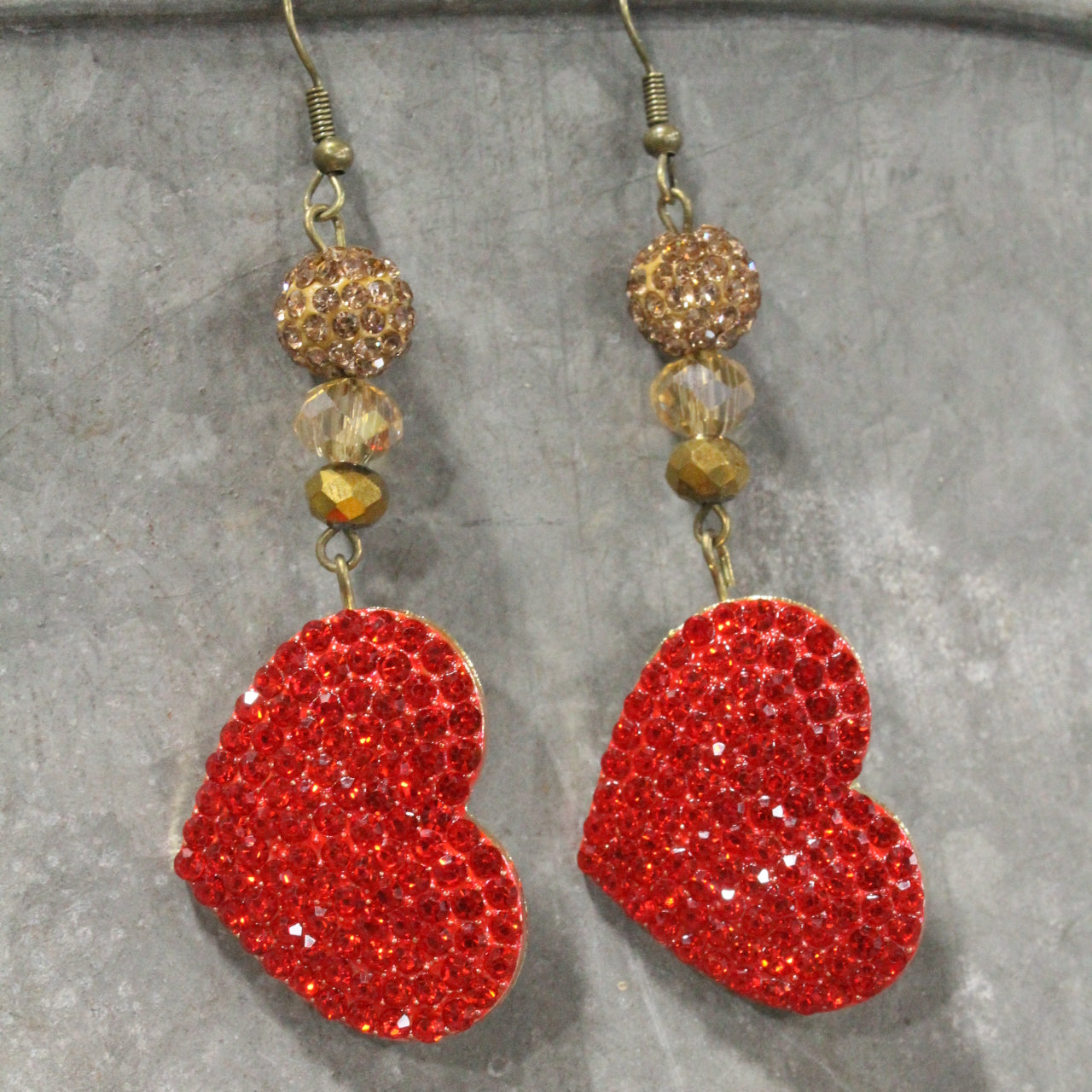Double Heartbeat Dangle Earrings