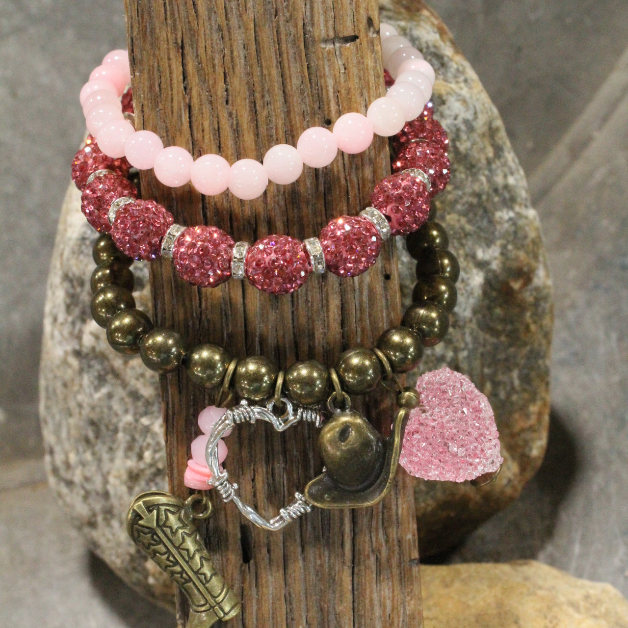 My Heart Belongs To All Things Western Charm'd Bracelet Set