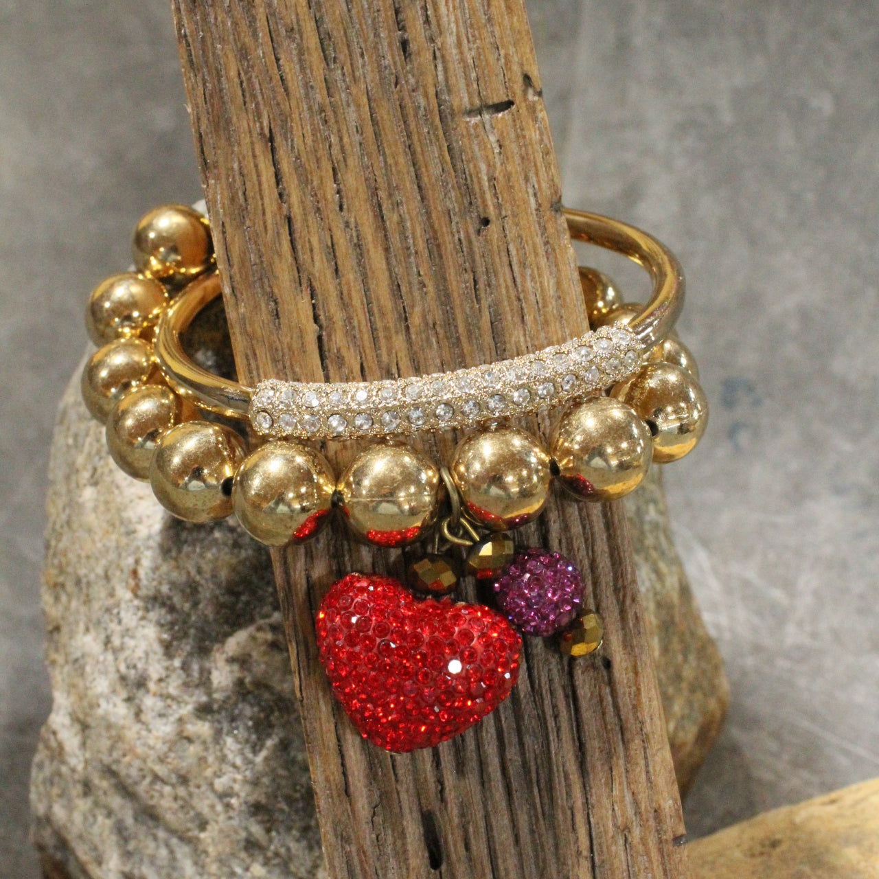 Broken Arrow Heart Bracelet Set