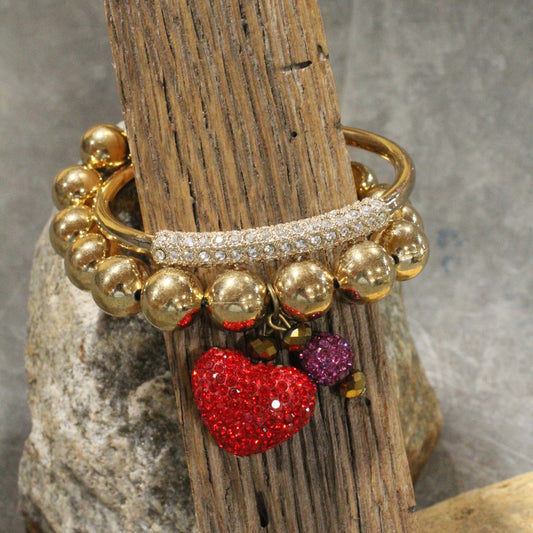 Broken Arrow Heart Bracelet Set